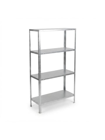 relaxdays 2 x Metallregal in Silber - (B)75 x (H)150 x (T)30 cm