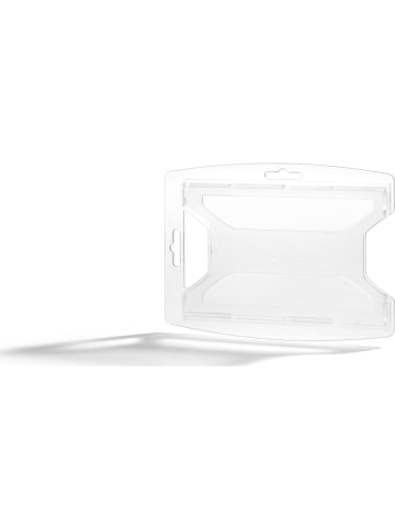 Durable Ausweishalter reXycle 54x85mm für 1 Karte transparent Packung mit 10 S...
