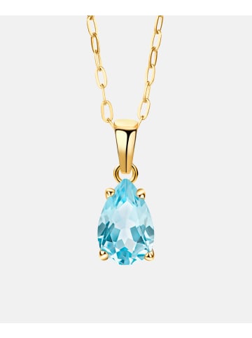 Diamant L'éternel Halskette aus 375 Gelbgold mit Topas