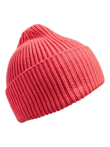 Camel Active Strick-Beanie aus einem Baumwoll-Kaschmir-Mix in Rot