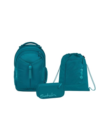 Satch Schulrucksack-Set MATCH Deep Petrol 3-teilig in Blau