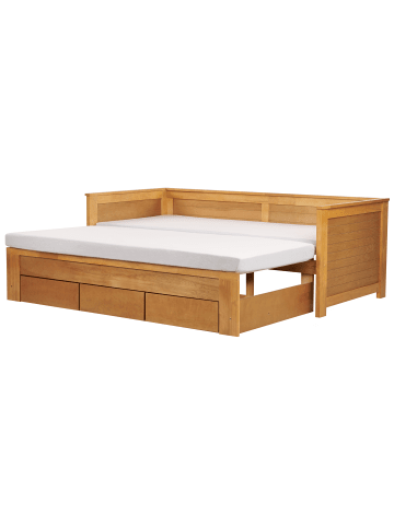 Beliani Tagesbett CAHORS in Braun - (W) 186 x (H) 72 x (L) 208 cm