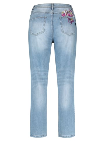 TAIFUN Hose Jeans verkürzt in Light Blue Denim