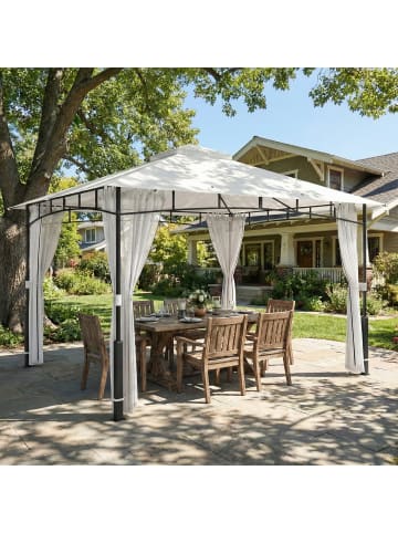 Outsunny Pavillon,360cm x 300cm x 275cm,schwarz