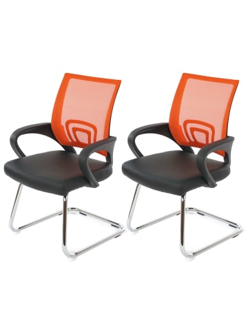 MCW 2er-Set Konferenzstuhl Afragola, Orange