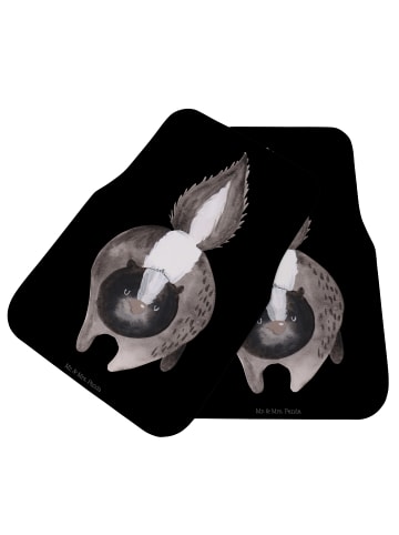 Mr. & Mrs. Panda Fußmatte Auto Stinktier Angriff ohne Spruch in Schwarz