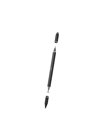 Hama Disc Tip, Stift für Tablet u. Handy, 4in1, univers in Schwarz