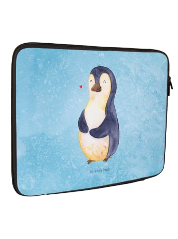 Mr. & Mrs. Panda Notebook Tasche Pinguin Diät ohne Spruch in Eisblau