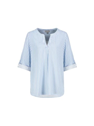 Eight2Nine Langarmbluse in stripes: white-open air blue