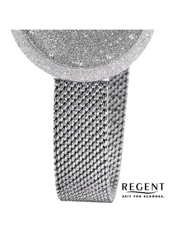 Regent Armbanduhr Regent Metallarmband silber extra groß (ca. 32mm)