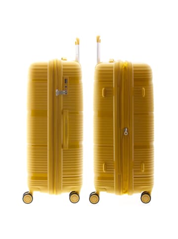 Gladiator 0800 4 Rollen Trolley 76 cm mit Dehnfalte yellow