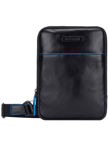 Piquadro Blue Square Revamp Umhängetasche Leder 17 cm in black