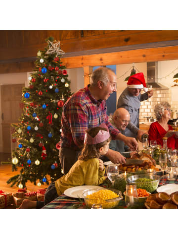 relaxdays 100 x Weihnachtskugeln Set in Blau