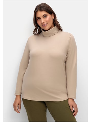 sheego Shirt in camelfarben