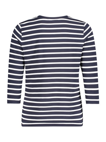 Betty Barclay Ringelshirt mit Schmucksteinen in Dunkelblau/Weiß