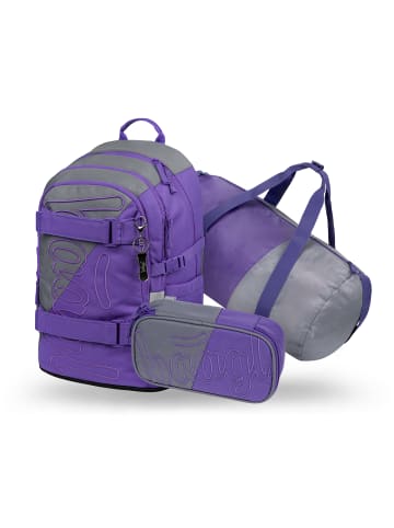 BAAGL 3-tlg. Set: Schulrucksack Skate in Grün Dual