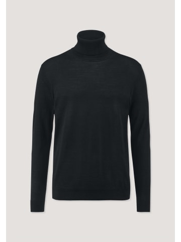 Hessnatur Strick Rollkragen Pullover in schwarz