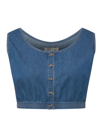 Ulla Popken Blusentop in blue denim