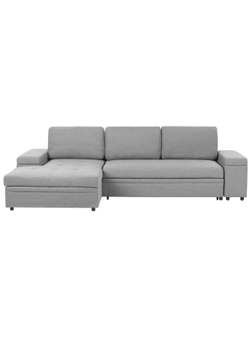 Beliani 3-Sitzer Sofa HRISEY Grau/Schwarz - (W) 293 x (H) 90 x (L) 161 cm rechtsseitig