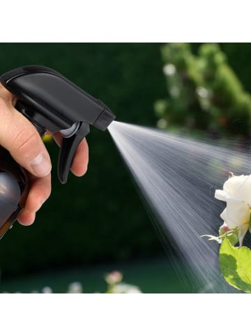 relaxdays 4 x Sprühflasche in Braun/ Schwarz - 500 ml