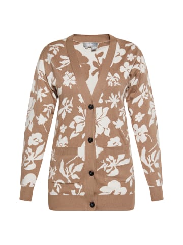 Usha Damen Cardigan in TAUPE WOLLWEISS