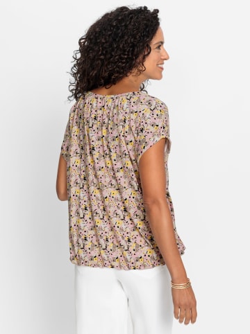 WITT WEIDEN Rundhals-Shirt in hortensie-gelb-bedruckt