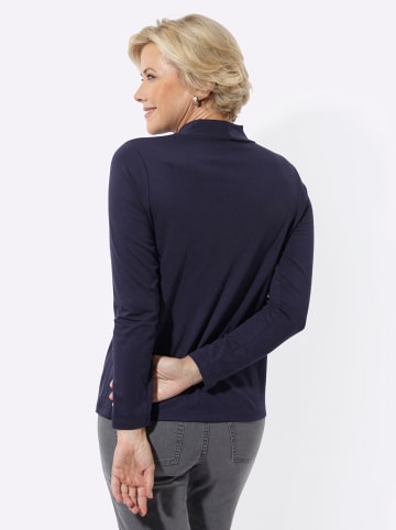 WITT WEIDEN Stehkragen-Shirt in marine