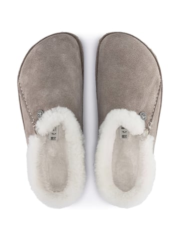 Birkenstock Hausschuh Zermatt Premium Suede Leather in Steingrau