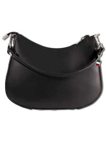 Florence Leder Schultertasche, Umhängetasche Florence Tasche schwarz ca. 25cm
