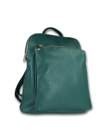 Toscanto Leder Cityrucksack Toscanto Tasche grün ca. 30cm