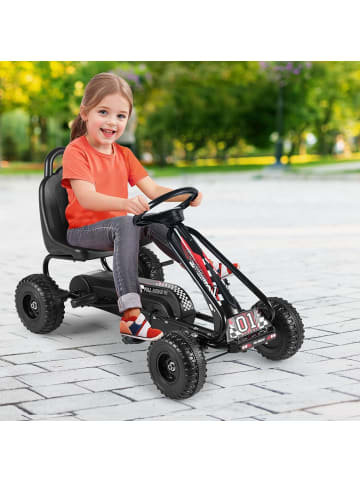 COSTWAY Gokart von 3-6 Jahren in Schwarz