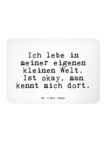 Mr. & Mrs. Panda Magnet Ich lebe in meiner... mit Spruch in Weiß