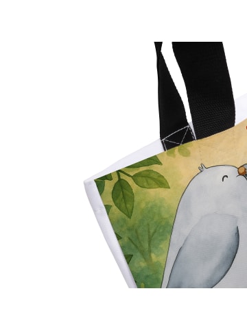 Mr. & Mrs. Panda Tasche Turteltauben Liebe Design ohne Spruch in Weiß