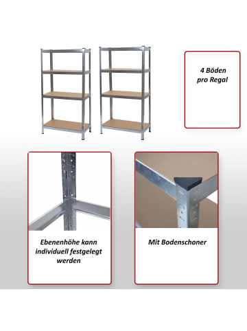 MCW 2er-Set Schwerlastregal D67, Verzinkt