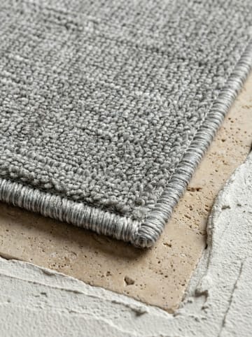 KADIMA DESIGN Teppich Kurzflor Waschbar Einfarbig AMMER Strapazierfähig OEKO-TEX in Hellgrau
