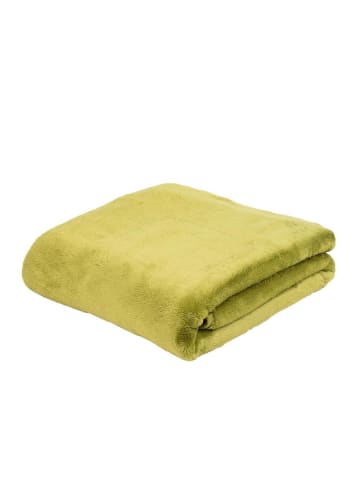 Gözze Wohndecke Cashmere-Feeling 220x240 in limonegrün
