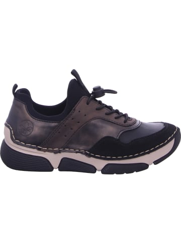 rieker Lowtop-Sneaker in schwarz/schwarz/antik