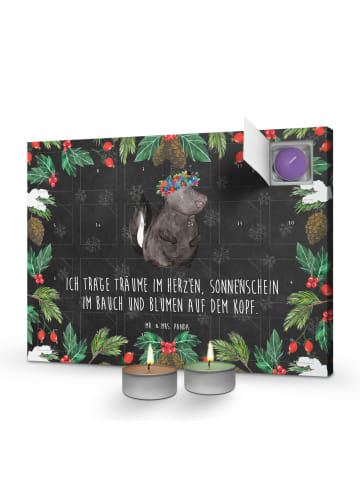 Mr. & Mrs. Panda Adventskalender Stinktier  mit Spruch in Kreidetafel