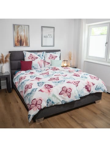 Casa Colori Seastar Casa Colori Microfaser Seersucker Bettwäsche - Schmetterlinge in bunt