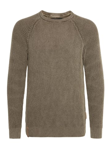 INDICODE Strickpullover IDRockford 35176MM Strickpulli in Waffelstrick-Optik in Grün
