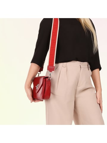 Toscanto Leder Umhängetasche Toscanto Tasche rot ca. 22cm