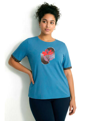 Ulla Popken Shirt in mattes blau