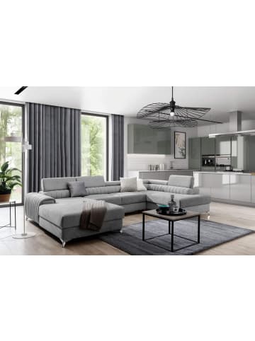 MF Design Lazy Recamiere Rechts in Mausgrau -  (L) 202 x (B) 354 x (H) 92 cm