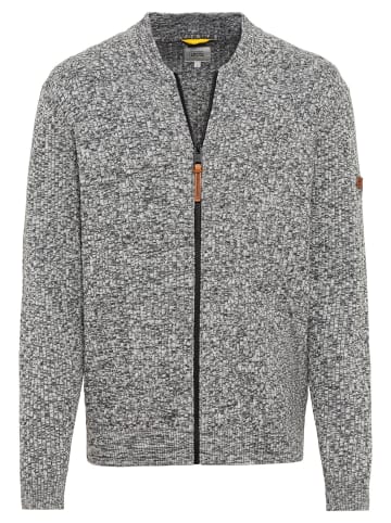 Camel Active Strickjacke aus einem soften Baumwollmix in Grau