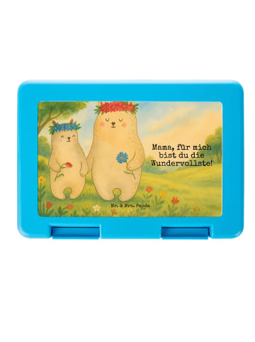 Mr. & Mrs. Panda Brotzeitbox Bären mit Blumenkranz Design mit Sp... in Weiß