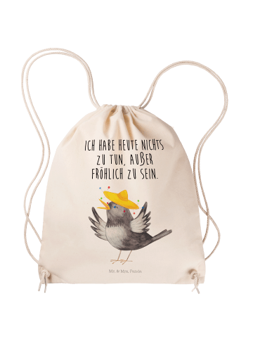 Mr. & Mrs. Panda Jutebeutel Rabe Sombrero mit Spruch in Creme