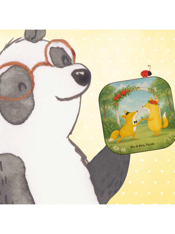 Mr. & Mrs. Panda Untersetzer Füchse Hochzeit Design ohne Spruch in Weiß