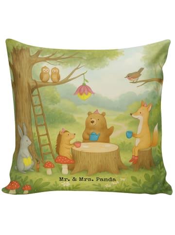Mr. & Mrs. Panda Polsterkissen Waldtiere Picknick Design ohne Sp... in Weiß