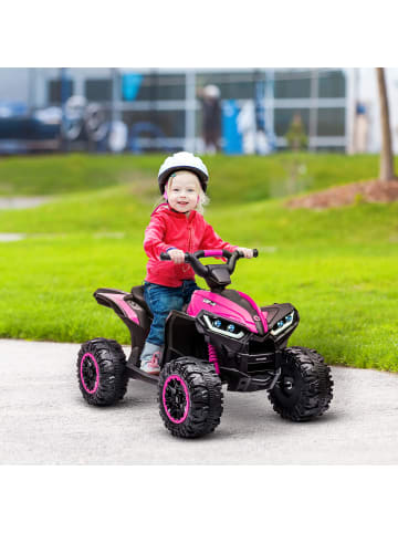 HOMCOM 12V Kinderquad 3-6km/h 3-5 Jahre Rosa