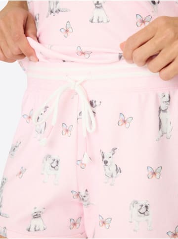 P.J. Salvage Pyjamashorts Butterfly Grove in Rosa